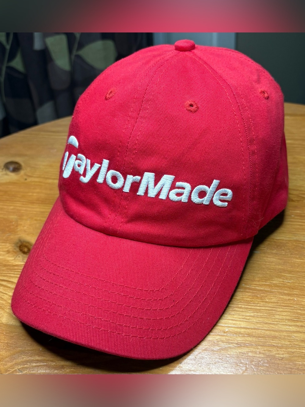 TaylorMade Unisex Red Golf Strapback Hat OSFA